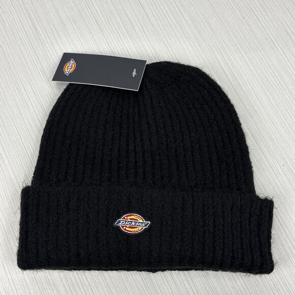 Dickies Cuffed Beanie Black Winter Hat Cap Toque One Size NWT - Picture 1 of 4